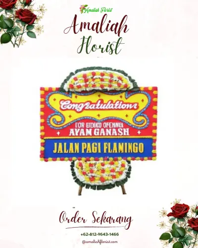 Bunga Papan Congratulation di Wek Vi